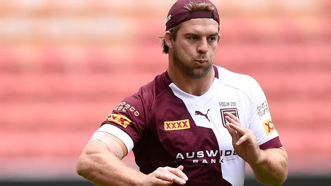 Christian Welch during a Queensland Maroons State of Origin training session last month. Picture: Matt Roberts/Getty Images