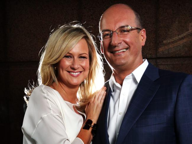 Melissa Doyle and David Koch back when they were hosting Sunrise together.