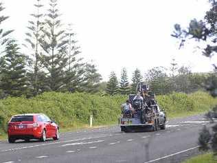 The TV advertisement for the Holden Sportswagon is filmed on the Coast Road at Sharpes Beach. Picture: Doug Eaton