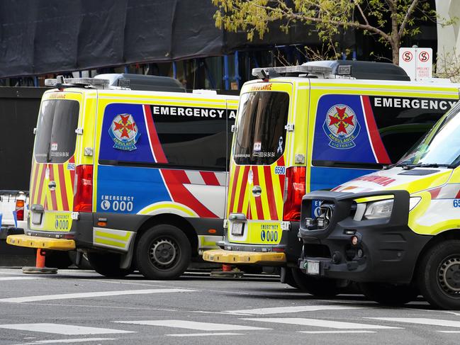 MELBOURNE, AUSTRALIA - NewsWire Photos SEPTEMBER 6, 2022. Ambulance and Paramedics are seen at Melbourne's Royal Melbourne Hospital., Picture: NCA NewsWire / Luis Enrique Ascui