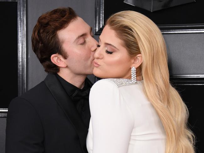 US singer Meghan Trainor and husband actor Daryl Sabara. Picture: Valerie Macon/AFP