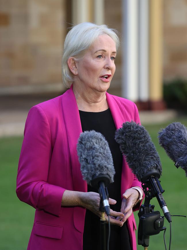 Shadow Health Minister Ros Bates during a news conference at State Parliament, Brisbane. Picture: Liam Kidston.