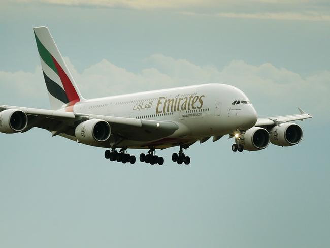 First landing of an A380 in regular service for Emirates. Pic Mark Calleja