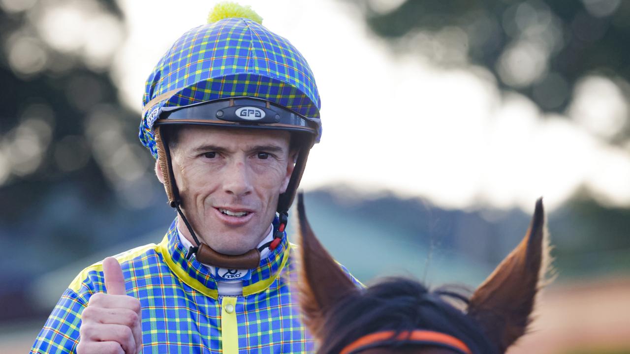 Jay Ford rides the David Pfieffer-trained Mad Darcey. Picture: Getty Images