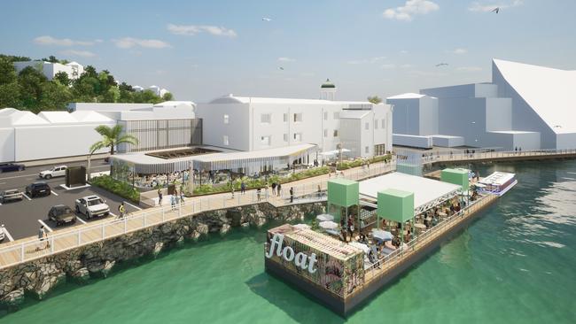 A render of the proposed waterfront development of Float on Flinders Street.