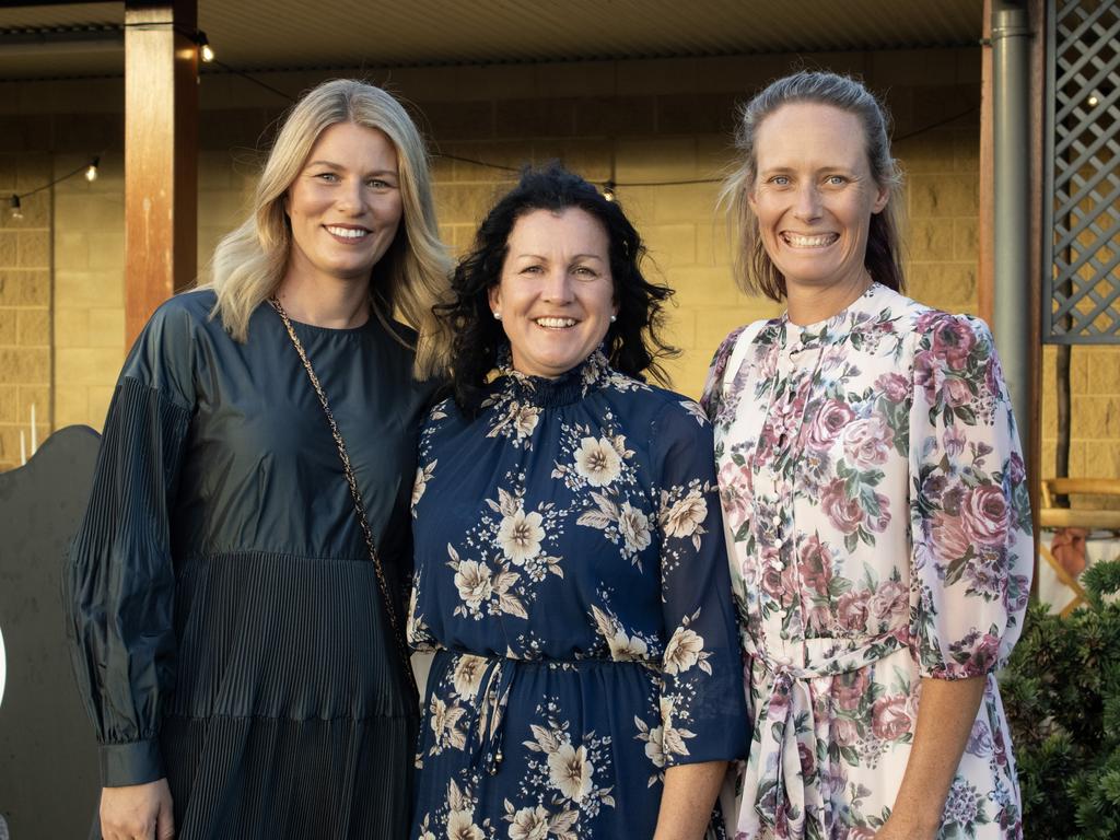 Brodie Hatton, Kerrie Pointon and Jodie Boto at the Dusk Til Dust long table dinner.