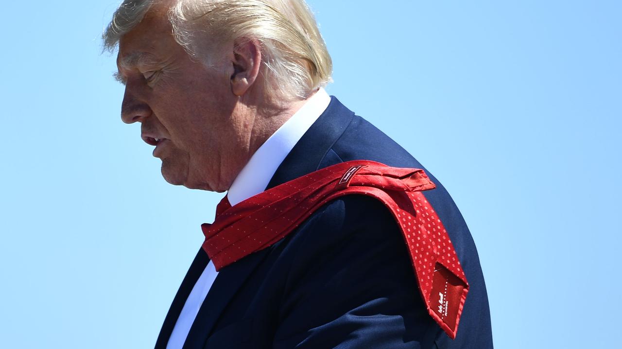 Nice tie you have there. Would be a shame if you ran into some ... electoral headwinds. (I’ll show myself out.) Picture: Brendan Smialowski/AFP