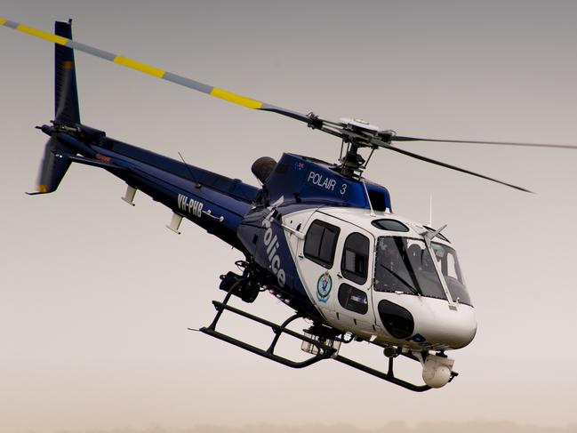 A Polair police helicopter was called in to search for a man who swam from Manly Beach to Shelly Beach on Saturday night in an effort to escape police who wanted to talk to him about an assault at a cocktail bar. Picture: NSW Police