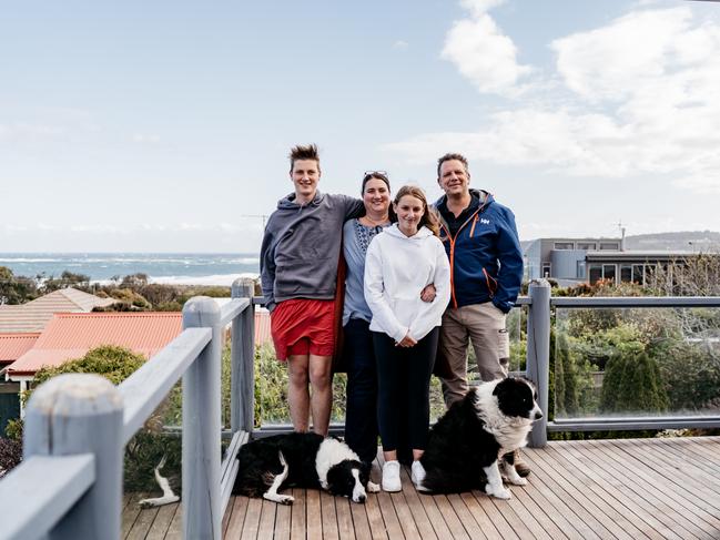 Tanya Harkness and Anthony Alfirenko with children Josh, 17, and Tashi, 13. Picture: Jake Hogan Photography