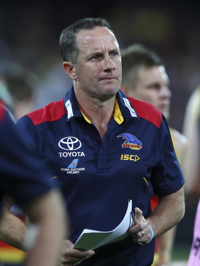 A calm Don Pyke at three quarter time of the preliminary final. Picture: Sarah Reed