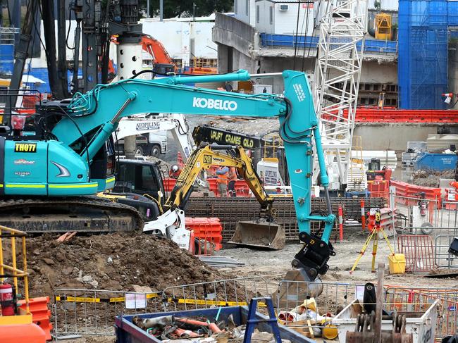 BRISBANE, AUSTRALIA - NewsWire Photos, MARCH 1, 2021 General views at the Cross River Rail site at Roma Street. Picture: NCA NewsWire / Jono Searle