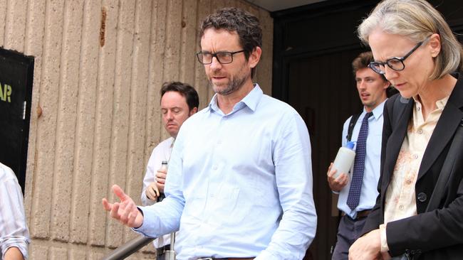 Specialist physician Simon Quilty outside the Alice Springs Local Court in 2022 after testifying at an inquest into the police shooting death of Kumanjayi Walker. Picture: Jason Walls