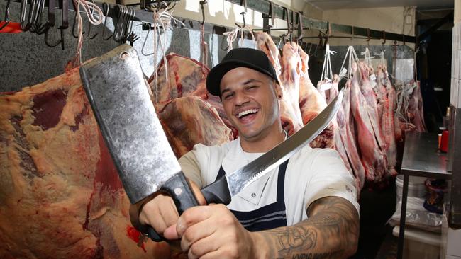 Necta Papanicolaou competed in the World Butchers’ Challenge for Australia in 2016. Picture: Craig Wilson