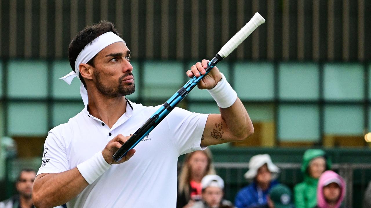 Fabio Fognini appeared to backtrack. (Photo by SEBASTIEN BOZON / AFP)