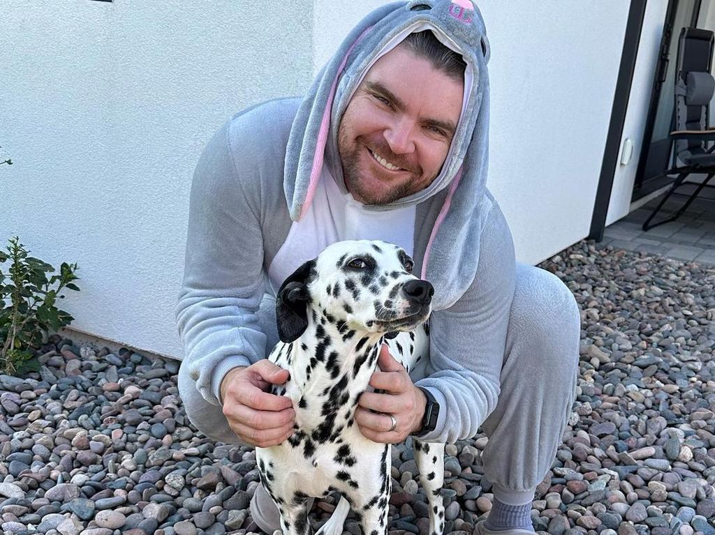 Hendriks and his dog Olive. Picture: Instagram