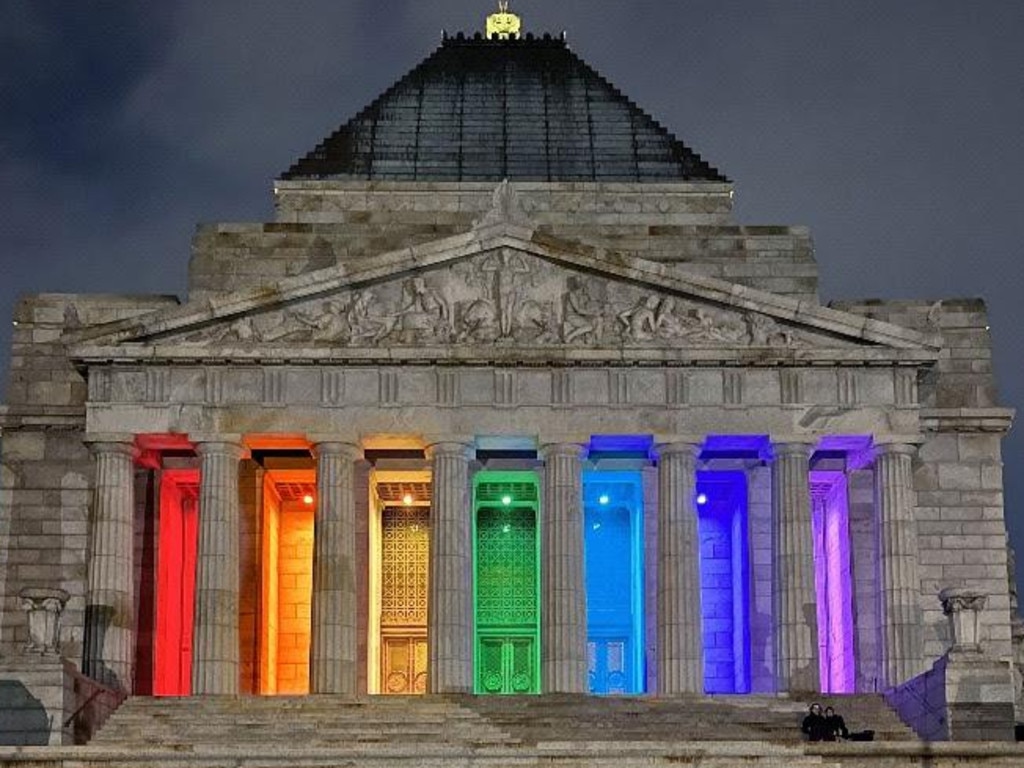 Melbourne’s Shrine of Remembrance was to be lit up in rainbow colours, in a now-dumped plan.