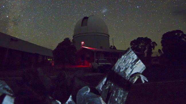 An image from the Anglo Australian Telescope, showing the space survey being conducted. Picture: Ángel R. López-Sánchez