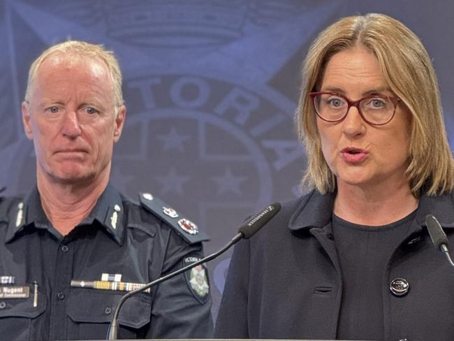 Jacinta Allan has been accused of throwing acting police chief Rick Nugent under the bus. Picture: Anthony Lucas