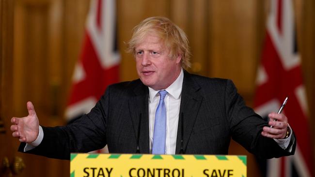 British Prime Minister Boris Johnson has eased coronavirus restrictions across the UK. Picture: AFP