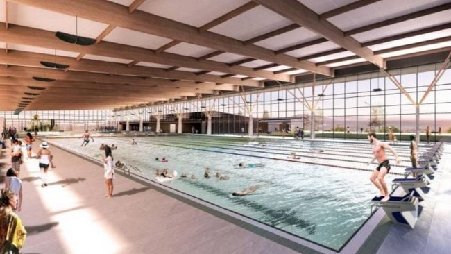 An artist’s impression of the 50m indoor pool initially planned for the Carnes Hill Aquatic Centre. Picture: Liverpool Council