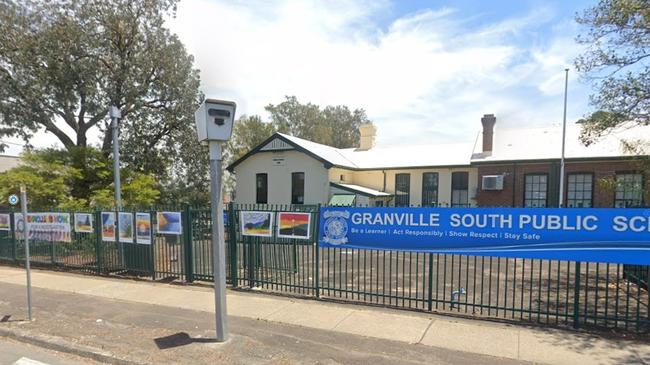 A speed camera outside Granville South Public School.