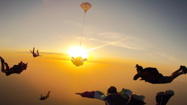 A tandem skydive as the sun sets. New Zealand is the place to do it. Picture: Thinkstock