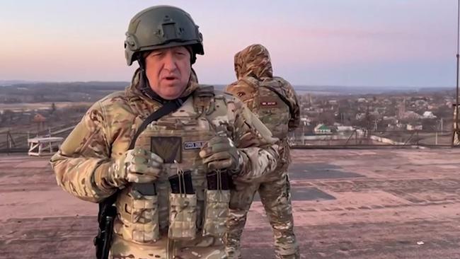 This video grab taken from a video posted on Telegram shows Yevgeny Prigozhin, the chief of the Russian paramilitary group Wagner, speaking from an undisclosed location. Picture: Supplied