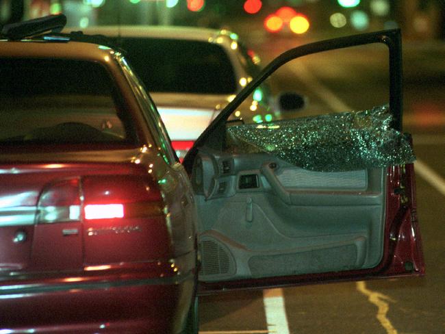 The scene in Bay St, Port Melbourne, where it all ended for Peirce in May 2002.