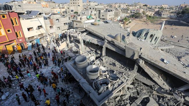 The Khaled bin Al-Walid Mosque in Gaza.