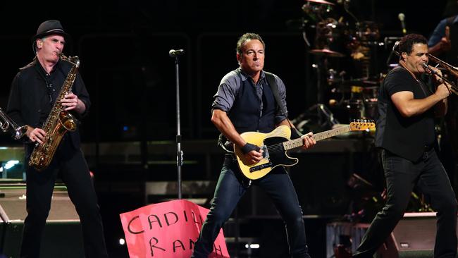 Bruce Springsteen and the E Street Band at the then named Allphones Arena at Homebush, Sydney, on February 19 2014. Picture: Stephen Cooper