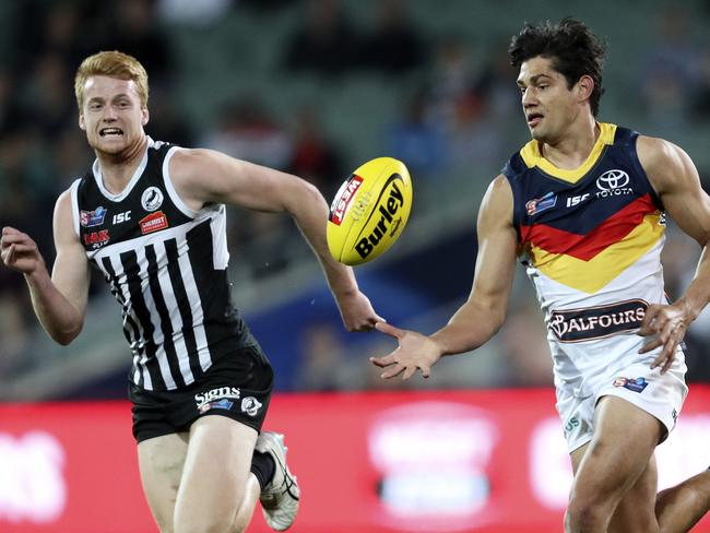 SANFL - QUALIFYING FINAL - Port Adelaide Magpies v Adelaide Crows  at Adelaide Oval. Shane McAdam and Willem Drew Picture SARAH REED