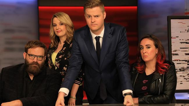 Tonightly cast Greg Larsen, Bridie Connell, Tom Ballard and Greta Lee Jackson. Picture: ABC