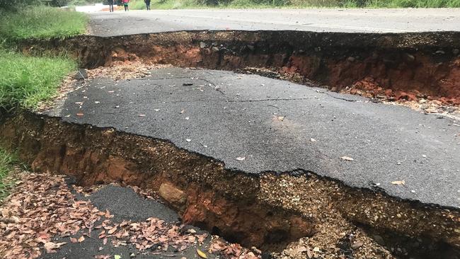 An image of the landslip damage. Picture: Tweed Shire Council.