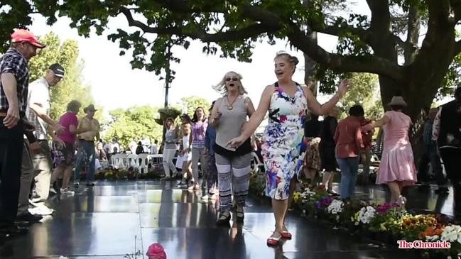 Dancing in Laurel Bank park