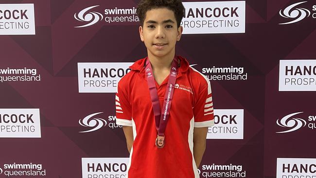 Ipswich Grammar Swimming Club's William Taione.