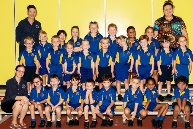 St Anne's Catholic Primary School 2022 Prep class. Back Row: Jordan, Millie, Andrea, Chelsea, Deejay, Patrick, Harleigh, Mrs Dunn, Mrs Keir (sitting), Mrs Cox; middle row: Chad, Jack, Isabelle, Scarlett, Hayden, Grace, Beau, Eva, Emilie; front row: Bailey, Cohen, Mackenzie, Ben G, Luca, Travis, Brooklyn, Kingston. Picture: Michaela Harlow MKY2022PREP