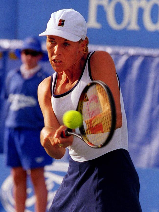 Nicole Bradtke during a first round match at the Australian Open.