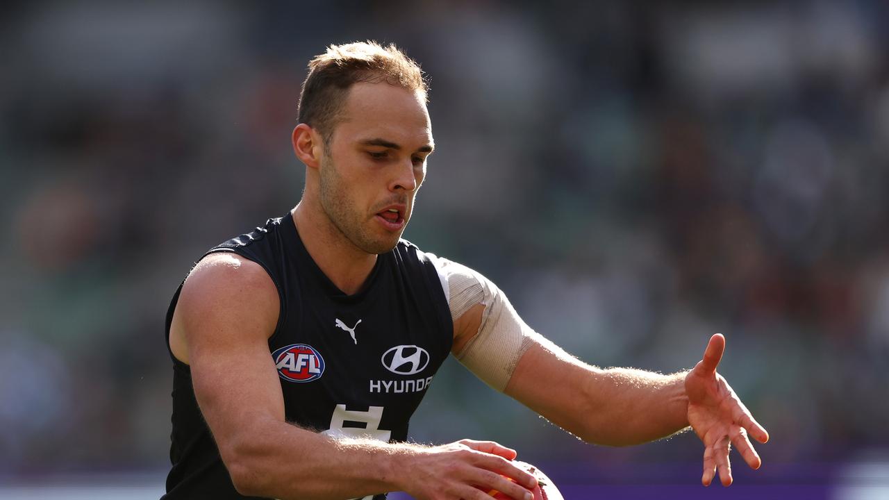 Carlton half-forward David Cuningham has ‘excited’ Blues football boss Brad Lloyd with a full pre-season after years of injury woes. Picture: Robert Cianflone / Getty Images