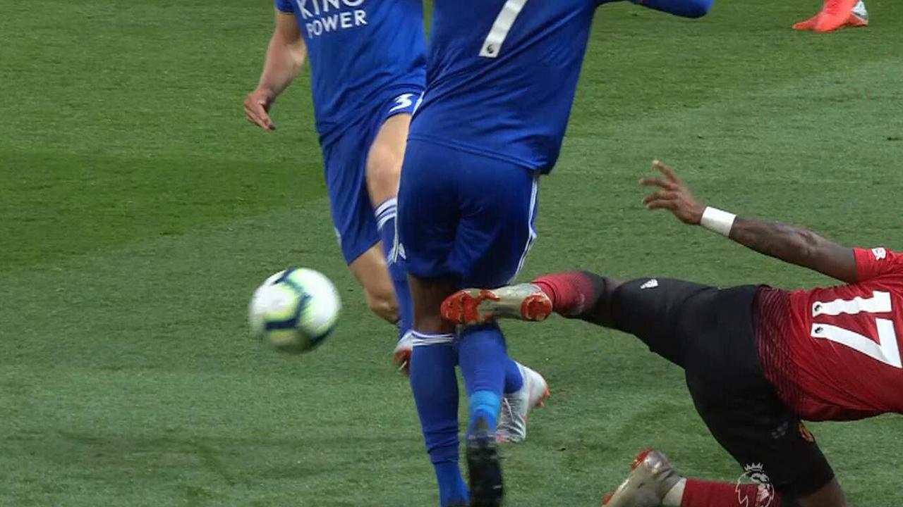 Fred kicks out at Demarai Gray