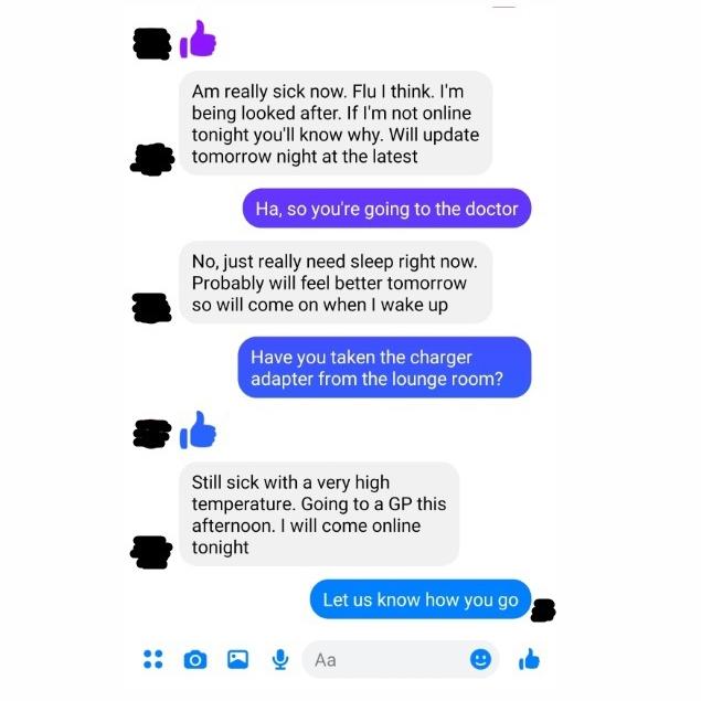 Mock up of Facebook messenger conversation where Adam Margolis allegedly pretended to be his girlfriend Mai Vang in a group chat with her sisters. Picture: NCA NewsWire