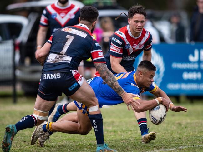 Kangaroos centre Aykan Bosnali scores a try. 4th September 2022. News Local, Picture by Julian Andrews.