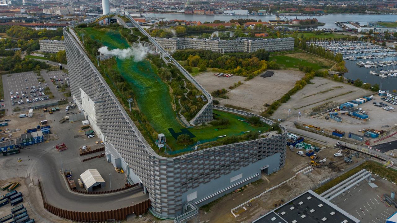 An aerial shot of the CopenHIll waste-to-energy plant in Copenhagen, Denmark, it is capable of coverting 440,000 tons of waste into clean energy annually. Picture: iStock