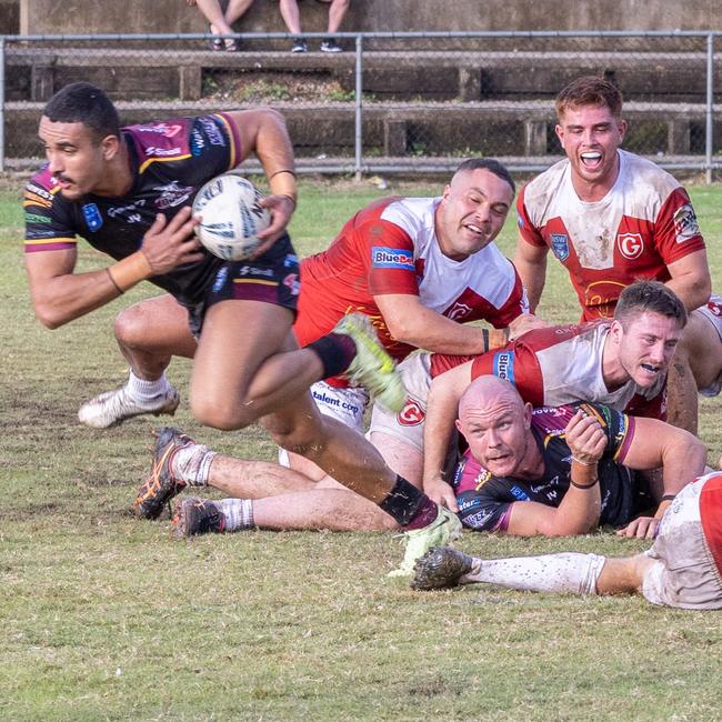 Martin Kennedy in action for the Hills Bulls. Picture: Christian Anstey