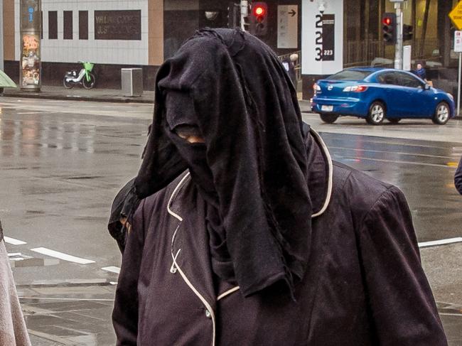 MELBOURNE, AUSTRALIA - JULY 29, 2024: Sanika Muhammad at the Melbourne County Court where she is being sentenced for forcing her daughter Ruqia Haidari to marry a man who subsequently murdered her in Perth. Muhammad remains on bail during the proceedings.