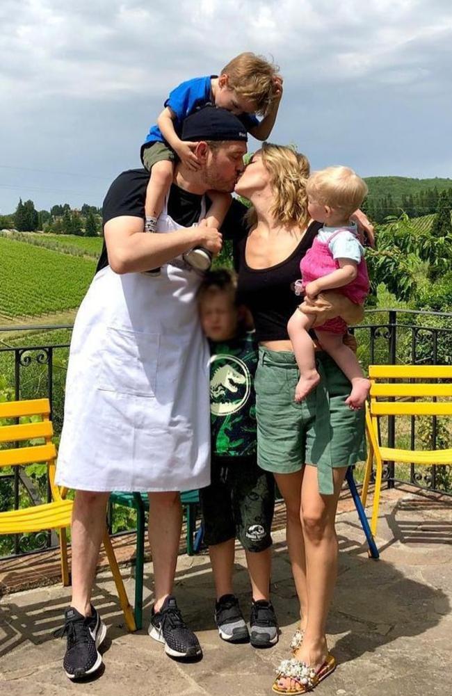 Michael Buble and wife Luisana Lopilato with their children. Picture: Instagram