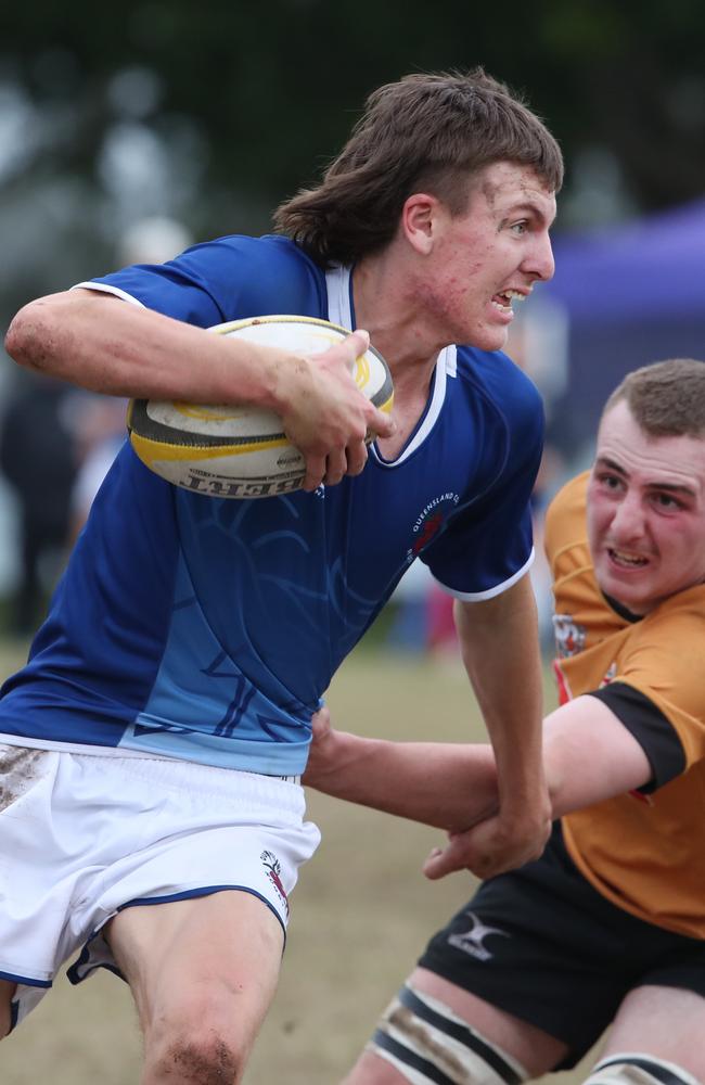 Matt Brice in action for the Queensland Country under-19s against NSW Country. Picture: Glenn Hampson