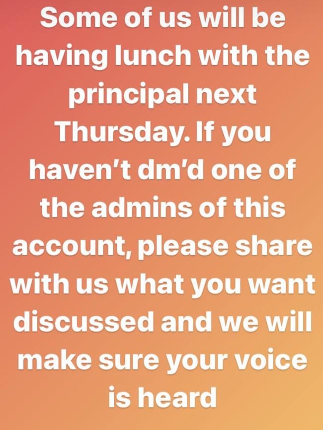 The admins Instagram page called for fellow students to share their stories..