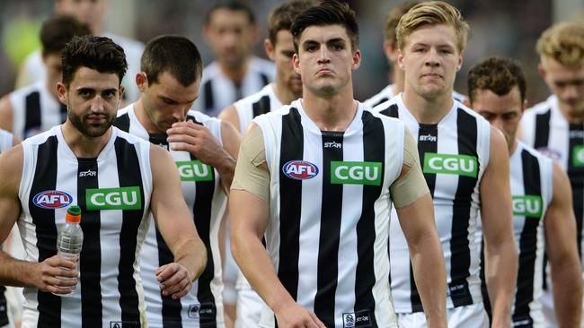 Collingwood suffered another this after a poor first and last quarter. Picture: Daniel Wilkins