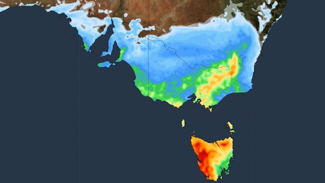 A cold front is set to bring damaging winds, rain, and snow to the Alps from late Monday through Wednesday. Picture: Weatherzone