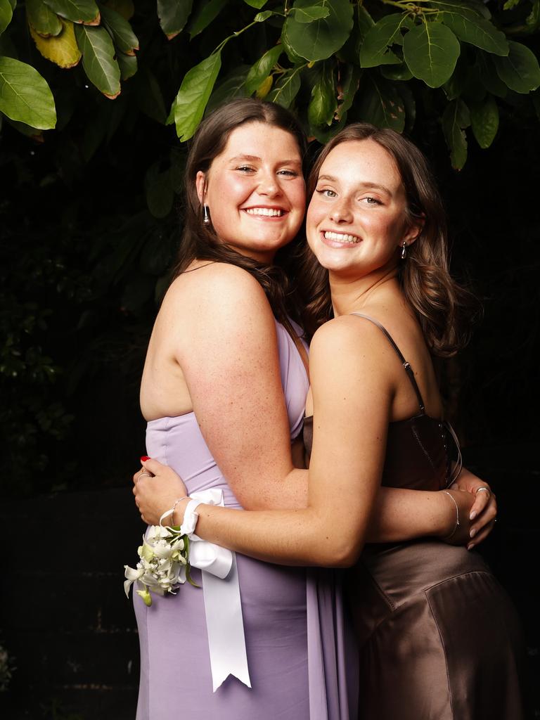 Olivia Wilson and Keala Hayes. Fahan School leavers dinner 2024. Picture: Nikki Davis-Jones